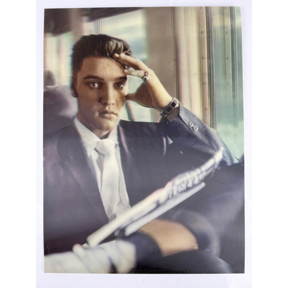 Elvis Presley 3D Lenticular "On the Train to Memphis" Wall Art 11.5" x 15.5"